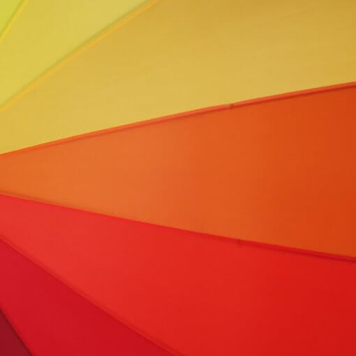 Regenbogenschirm mit FFB-Logo