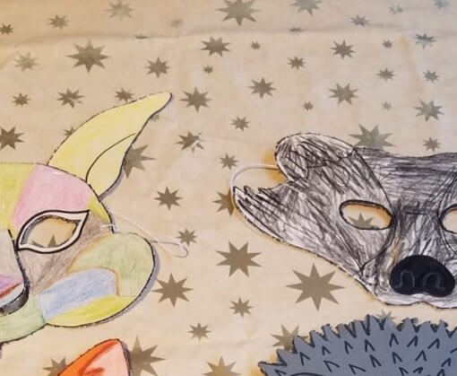 Karnevalsmasken im TSA